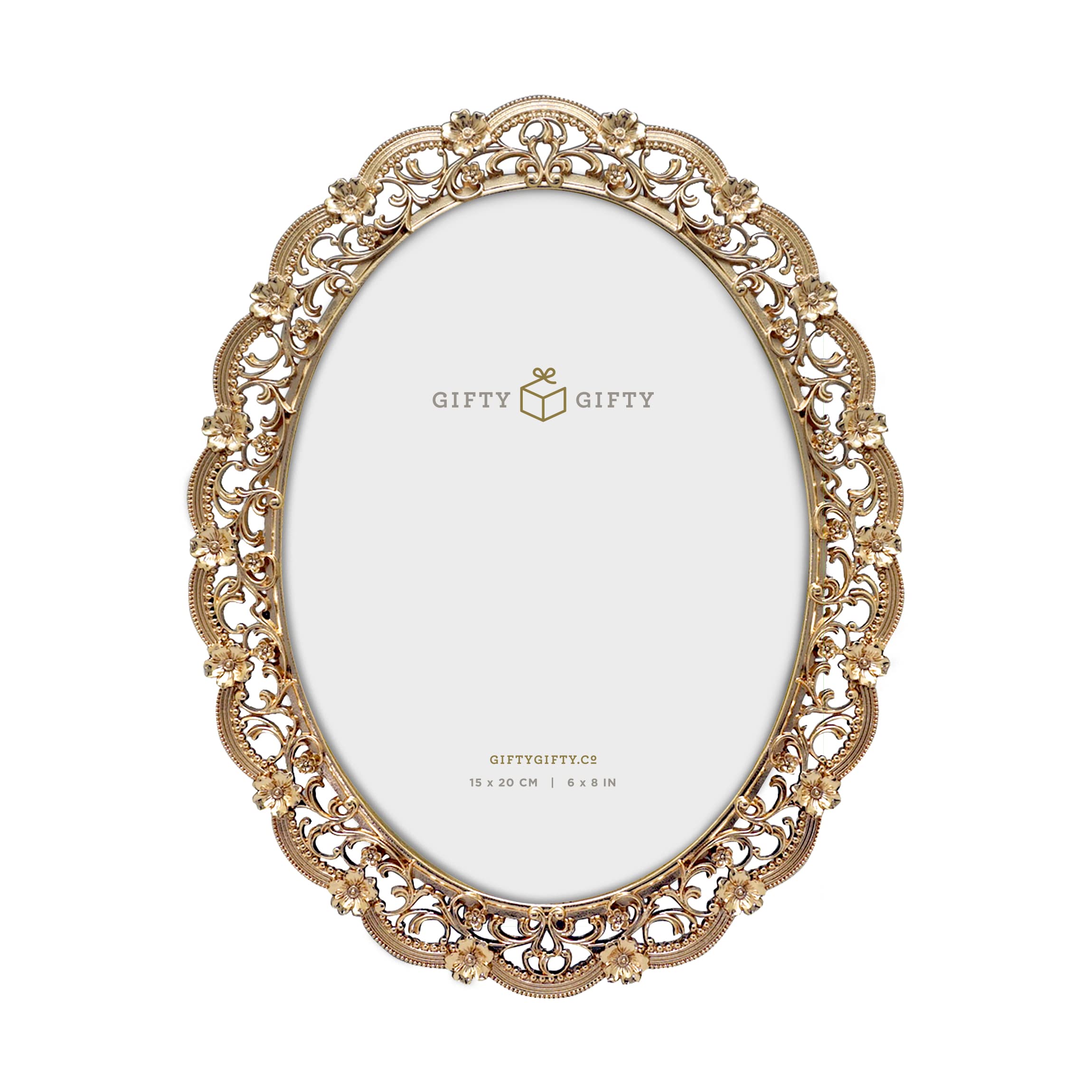 Amazon.com - GIFTY GIFTY Victorian Oval Photo Frame / 6x8 In | For